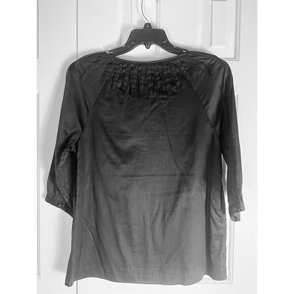 Talbots Womens Black Blouse Size M - Picture 3 of 4